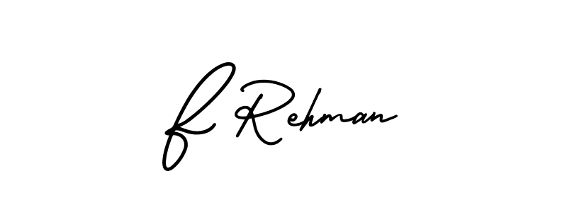 if you are searching for the best signature style for your name F Rehman. so please give up your signature search. here we have designed multiple signature styles  using AmerikaSignatureDemo-Regular. F Rehman signature style 3 images and pictures png