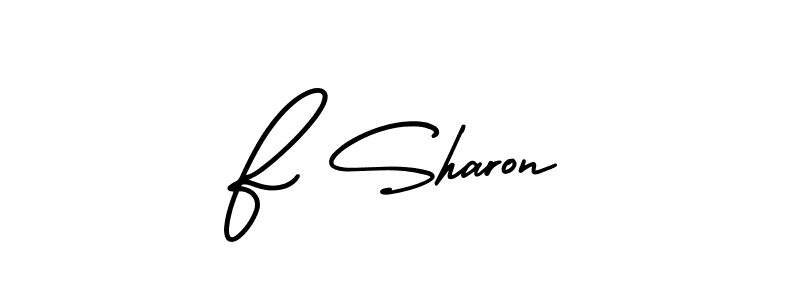 Also we have F Sharon name is the best signature style. Create professional handwritten signature collection using AmerikaSignatureDemo-Regular autograph style. F Sharon signature style 3 images and pictures png