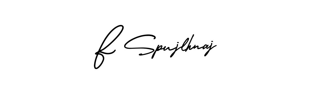 Design your own signature with our free online signature maker. With this signature software, you can create a handwritten (AmerikaSignatureDemo-Regular) signature for name F Spujlhnaj. F Spujlhnaj signature style 3 images and pictures png