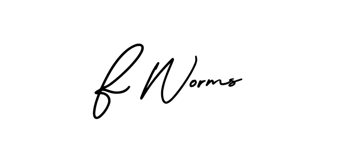 How to Draw F Worms signature style? AmerikaSignatureDemo-Regular is a latest design signature styles for name F Worms. F Worms signature style 3 images and pictures png