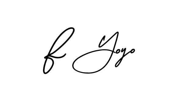 Best and Professional Signature Style for F Yoyo. AmerikaSignatureDemo-Regular Best Signature Style Collection. F Yoyo signature style 3 images and pictures png
