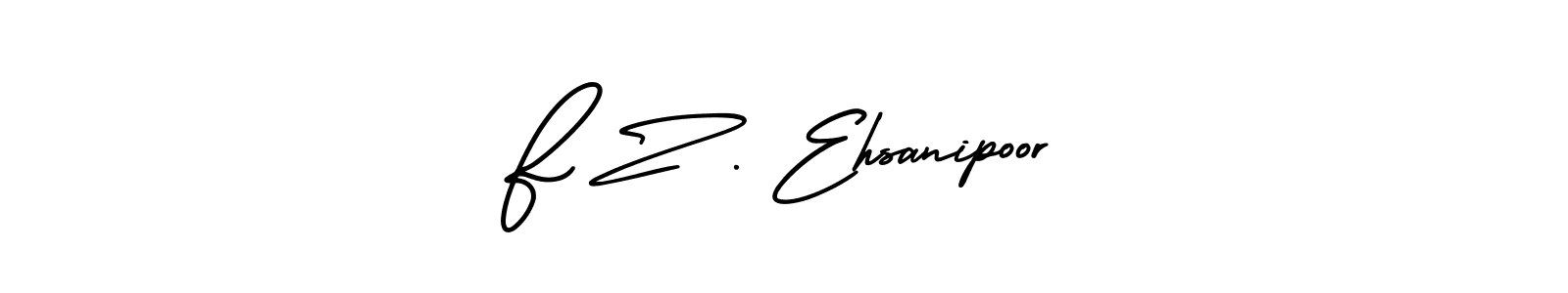 Also we have F Z . Ehsanipoor name is the best signature style. Create professional handwritten signature collection using AmerikaSignatureDemo-Regular autograph style. F Z . Ehsanipoor signature style 3 images and pictures png