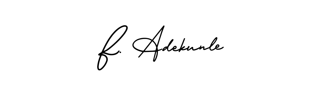 Design your own signature with our free online signature maker. With this signature software, you can create a handwritten (AmerikaSignatureDemo-Regular) signature for name F. Adekunle. F. Adekunle signature style 3 images and pictures png