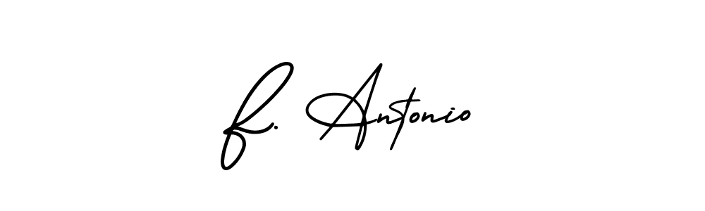 The best way (AmerikaSignatureDemo-Regular) to make a short signature is to pick only two or three words in your name. The name F. Antonio include a total of six letters. For converting this name. F. Antonio signature style 3 images and pictures png