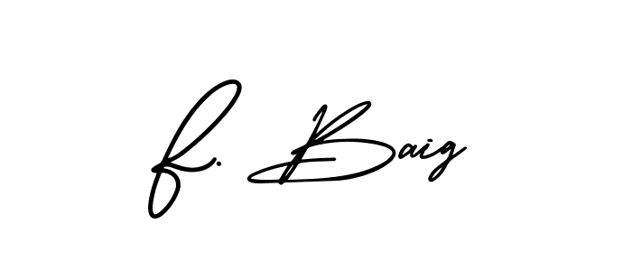 Best and Professional Signature Style for F. Baig. AmerikaSignatureDemo-Regular Best Signature Style Collection. F. Baig signature style 3 images and pictures png