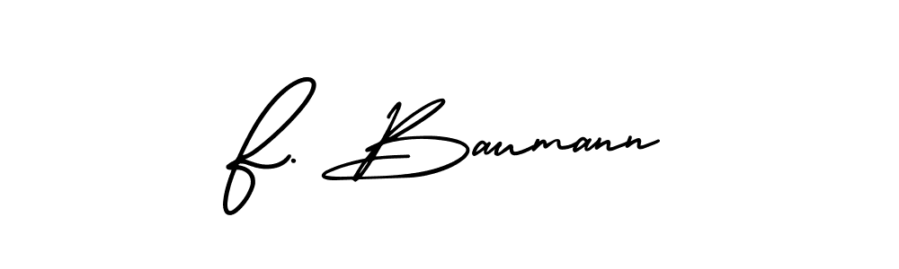 Make a beautiful signature design for name F. Baumann. With this signature (AmerikaSignatureDemo-Regular) style, you can create a handwritten signature for free. F. Baumann signature style 3 images and pictures png