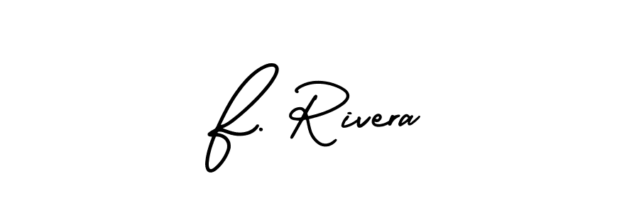 How to make F. Rivera name signature. Use AmerikaSignatureDemo-Regular style for creating short signs online. This is the latest handwritten sign. F. Rivera signature style 3 images and pictures png