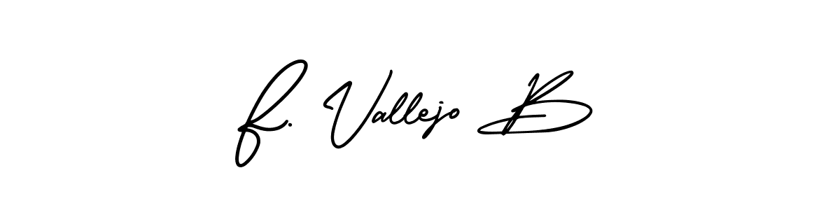 F. Vallejo B stylish signature style. Best Handwritten Sign (AmerikaSignatureDemo-Regular) for my name. Handwritten Signature Collection Ideas for my name F. Vallejo B. F. Vallejo B signature style 3 images and pictures png