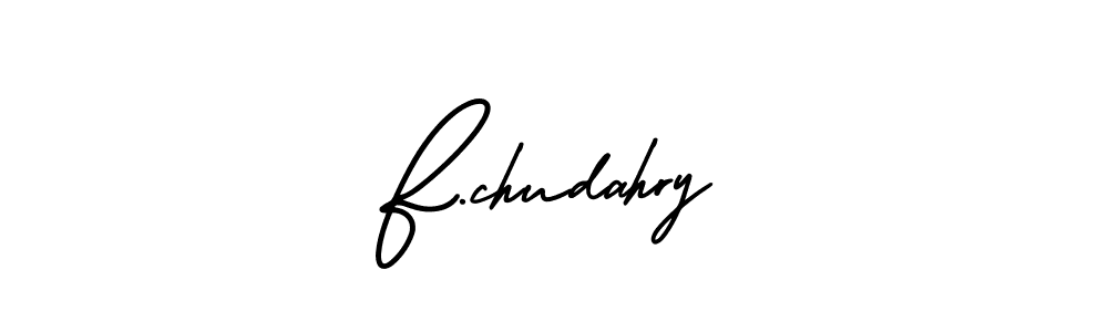 Design your own signature with our free online signature maker. With this signature software, you can create a handwritten (AmerikaSignatureDemo-Regular) signature for name F.chudahry. F.chudahry signature style 3 images and pictures png