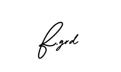 How to Draw F.grd signature style? AmerikaSignatureDemo-Regular is a latest design signature styles for name F.grd. F.grd signature style 3 images and pictures png