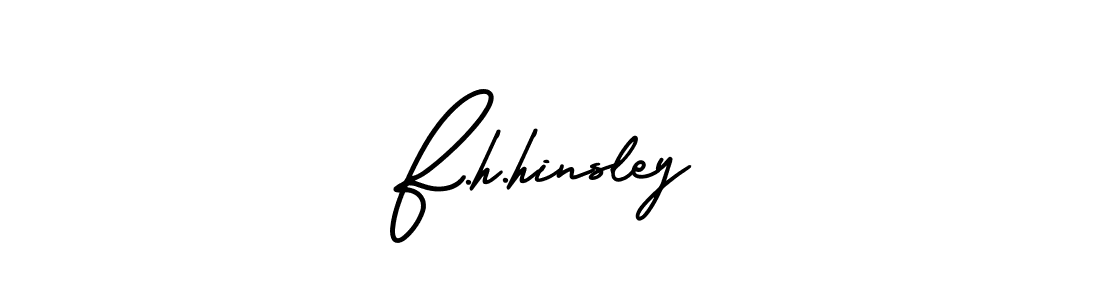 Use a signature maker to create a handwritten signature online. With this signature software, you can design (AmerikaSignatureDemo-Regular) your own signature for name F.h.hinsley. F.h.hinsley signature style 3 images and pictures png