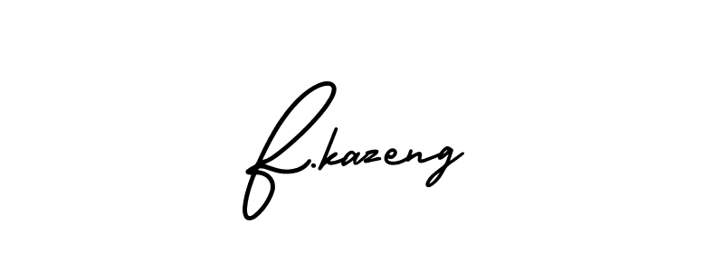 Similarly AmerikaSignatureDemo-Regular is the best handwritten signature design. Signature creator online .You can use it as an online autograph creator for name F.kazeng. F.kazeng signature style 3 images and pictures png