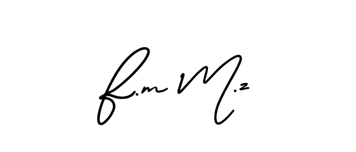 How to make F.m M.z signature? AmerikaSignatureDemo-Regular is a professional autograph style. Create handwritten signature for F.m M.z name. F.m M.z signature style 3 images and pictures png