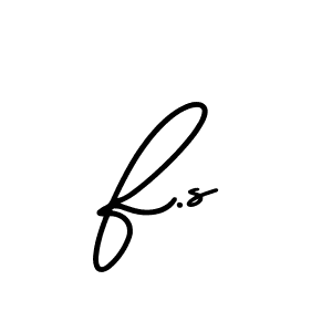 The best way (AmerikaSignatureDemo-Regular) to make a short signature is to pick only two or three words in your name. The name F.s include a total of six letters. For converting this name. F.s signature style 3 images and pictures png