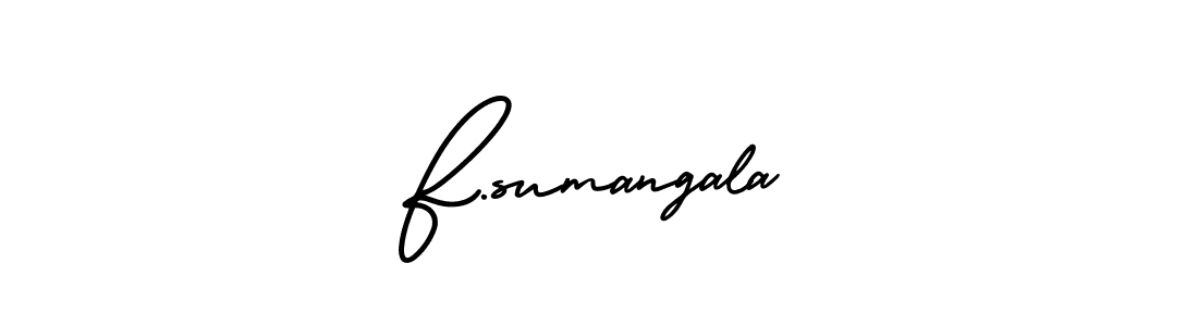 Use a signature maker to create a handwritten signature online. With this signature software, you can design (AmerikaSignatureDemo-Regular) your own signature for name F.sumangala. F.sumangala signature style 3 images and pictures png