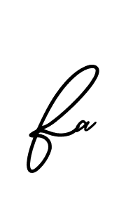 Make a beautiful signature design for name Fa. With this signature (AmerikaSignatureDemo-Regular) style, you can create a handwritten signature for free. Fa signature style 3 images and pictures png