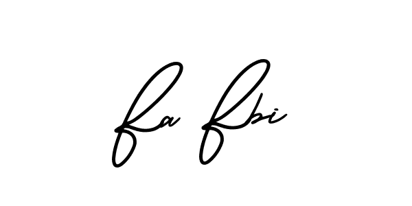 Design your own signature with our free online signature maker. With this signature software, you can create a handwritten (AmerikaSignatureDemo-Regular) signature for name Fa Fbi. Fa Fbi signature style 3 images and pictures png