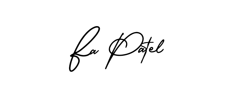 Fa Patel stylish signature style. Best Handwritten Sign (AmerikaSignatureDemo-Regular) for my name. Handwritten Signature Collection Ideas for my name Fa Patel. Fa Patel signature style 3 images and pictures png