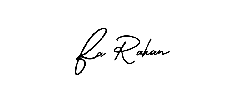 Make a beautiful signature design for name Fa Rahan. With this signature (AmerikaSignatureDemo-Regular) style, you can create a handwritten signature for free. Fa Rahan signature style 3 images and pictures png