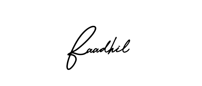 It looks lik you need a new signature style for name Faadhil. Design unique handwritten (AmerikaSignatureDemo-Regular) signature with our free signature maker in just a few clicks. Faadhil signature style 3 images and pictures png