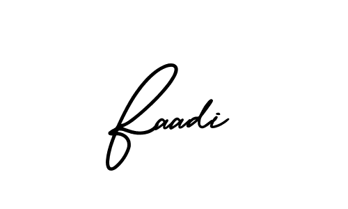 The best way (AmerikaSignatureDemo-Regular) to make a short signature is to pick only two or three words in your name. The name Faadi include a total of six letters. For converting this name. Faadi signature style 3 images and pictures png