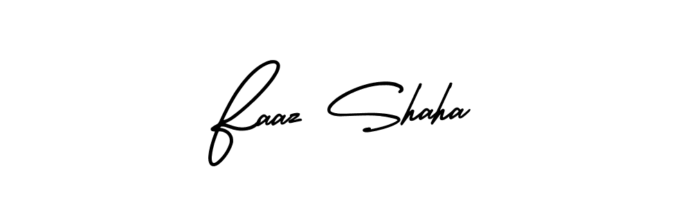 How to Draw Faaz Shaha signature style? AmerikaSignatureDemo-Regular is a latest design signature styles for name Faaz Shaha. Faaz Shaha signature style 3 images and pictures png