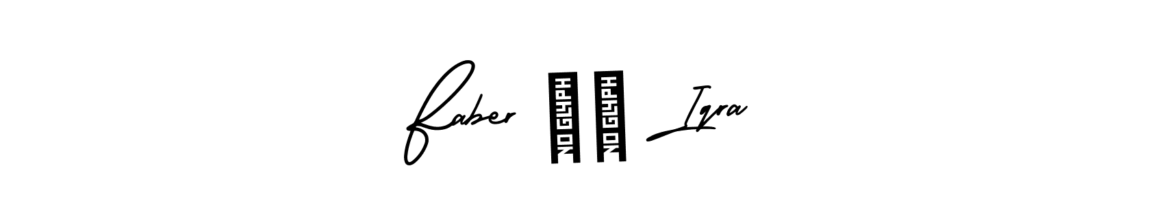 Use a signature maker to create a handwritten signature online. With this signature software, you can design (AmerikaSignatureDemo-Regular) your own signature for name Faber ❤️ Iqra. Faber ❤️ Iqra signature style 3 images and pictures png