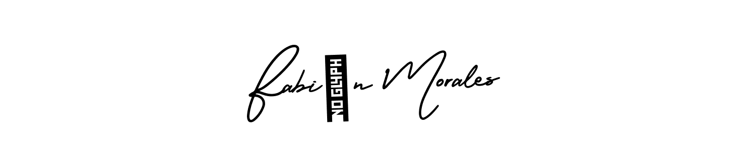 Design your own signature with our free online signature maker. With this signature software, you can create a handwritten (AmerikaSignatureDemo-Regular) signature for name Fabián Morales. Fabián Morales signature style 3 images and pictures png