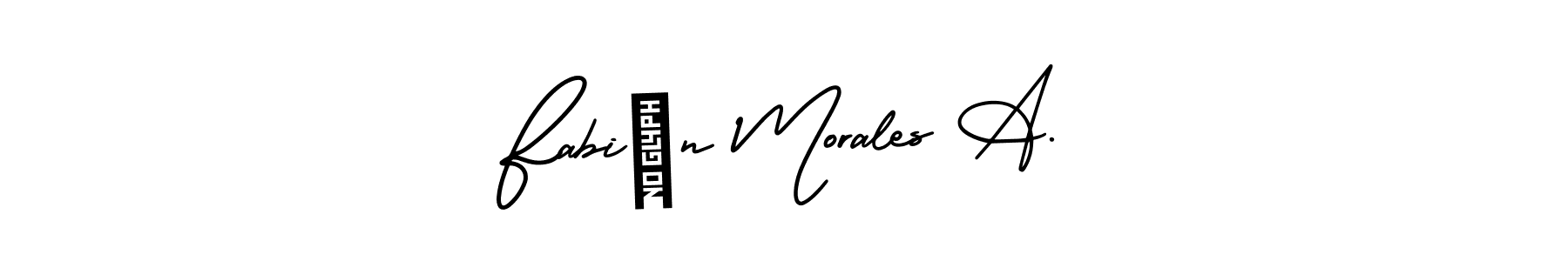 Similarly AmerikaSignatureDemo-Regular is the best handwritten signature design. Signature creator online .You can use it as an online autograph creator for name Fabián Morales A.. Fabián Morales A. signature style 3 images and pictures png