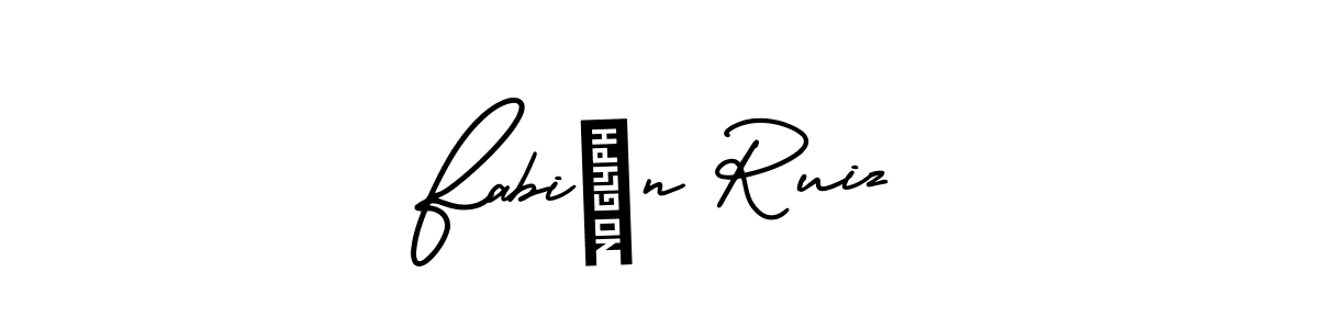 Use a signature maker to create a handwritten signature online. With this signature software, you can design (AmerikaSignatureDemo-Regular) your own signature for name Fabián Ruiz. Fabián Ruiz signature style 3 images and pictures png