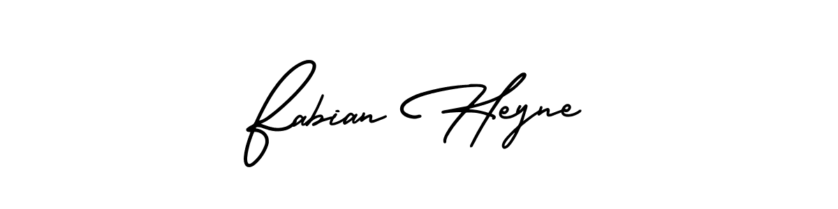 How to make Fabian Heyne name signature. Use AmerikaSignatureDemo-Regular style for creating short signs online. This is the latest handwritten sign. Fabian Heyne signature style 3 images and pictures png