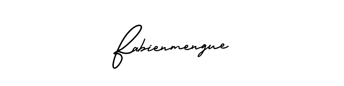 How to make Fabienmengue signature? AmerikaSignatureDemo-Regular is a professional autograph style. Create handwritten signature for Fabienmengue name. Fabienmengue signature style 3 images and pictures png