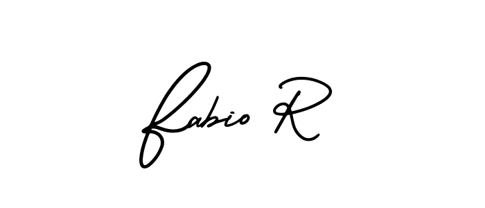 Use a signature maker to create a handwritten signature online. With this signature software, you can design (AmerikaSignatureDemo-Regular) your own signature for name Fabio R. Fabio R signature style 3 images and pictures png