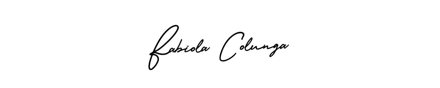 It looks lik you need a new signature style for name Fabiola Colunga. Design unique handwritten (AmerikaSignatureDemo-Regular) signature with our free signature maker in just a few clicks. Fabiola Colunga signature style 3 images and pictures png