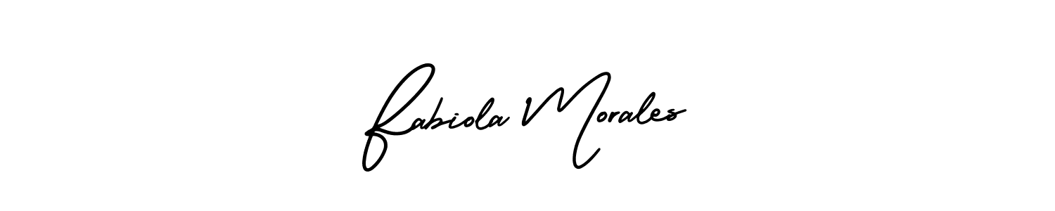 Use a signature maker to create a handwritten signature online. With this signature software, you can design (AmerikaSignatureDemo-Regular) your own signature for name Fabiola Morales. Fabiola Morales signature style 3 images and pictures png