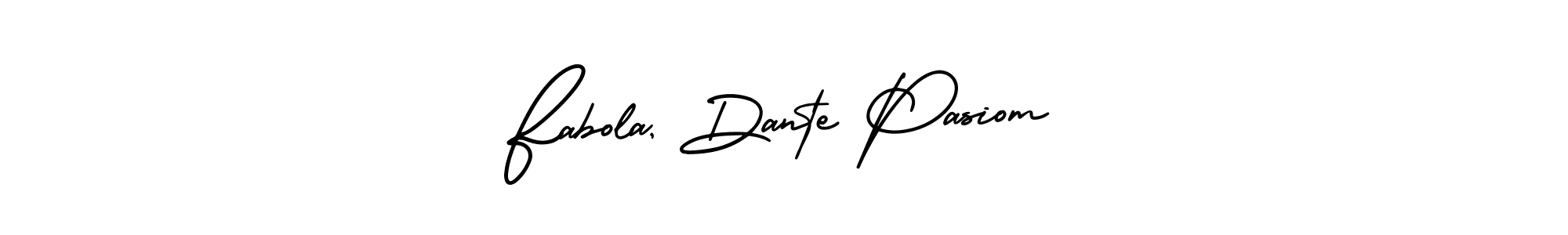 How to make Fabola, Dante Pasiom name signature. Use AmerikaSignatureDemo-Regular style for creating short signs online. This is the latest handwritten sign. Fabola, Dante Pasiom signature style 3 images and pictures png