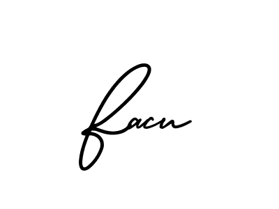 Create a beautiful signature design for name Facu. With this signature (AmerikaSignatureDemo-Regular) fonts, you can make a handwritten signature for free. Facu signature style 3 images and pictures png