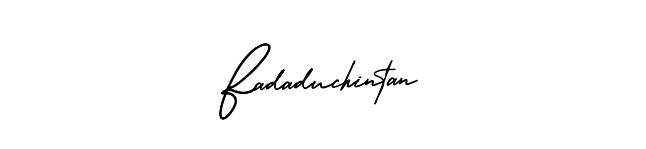 Fadaduchintan stylish signature style. Best Handwritten Sign (AmerikaSignatureDemo-Regular) for my name. Handwritten Signature Collection Ideas for my name Fadaduchintan. Fadaduchintan signature style 3 images and pictures png
