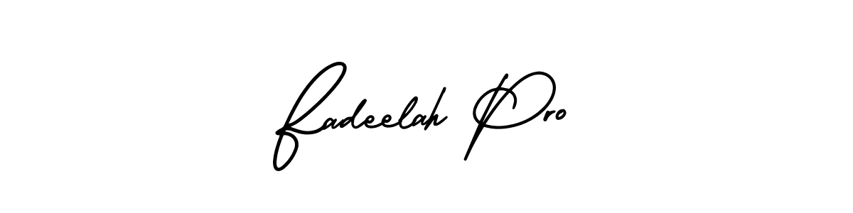 Use a signature maker to create a handwritten signature online. With this signature software, you can design (AmerikaSignatureDemo-Regular) your own signature for name Fadeelah Pro. Fadeelah Pro signature style 3 images and pictures png