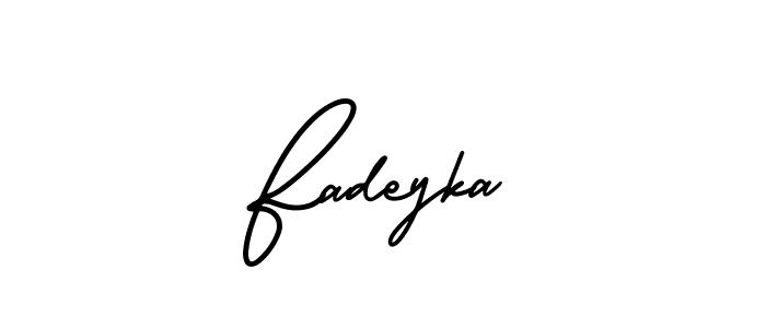 It looks lik you need a new signature style for name Fadeyka. Design unique handwritten (AmerikaSignatureDemo-Regular) signature with our free signature maker in just a few clicks. Fadeyka signature style 3 images and pictures png