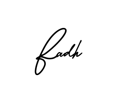 Make a beautiful signature design for name Fadh. With this signature (AmerikaSignatureDemo-Regular) style, you can create a handwritten signature for free. Fadh signature style 3 images and pictures png