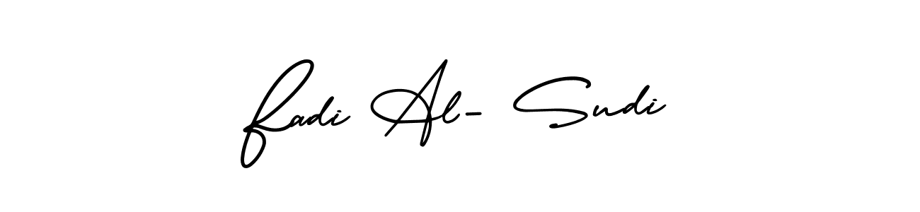 The best way (AmerikaSignatureDemo-Regular) to make a short signature is to pick only two or three words in your name. The name Fadi Al- Sudi include a total of six letters. For converting this name. Fadi Al- Sudi signature style 3 images and pictures png