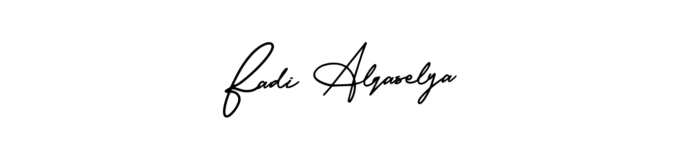 AmerikaSignatureDemo-Regular is a professional signature style that is perfect for those who want to add a touch of class to their signature. It is also a great choice for those who want to make their signature more unique. Get Fadi Alqaselya name to fancy signature for free. Fadi Alqaselya signature style 3 images and pictures png