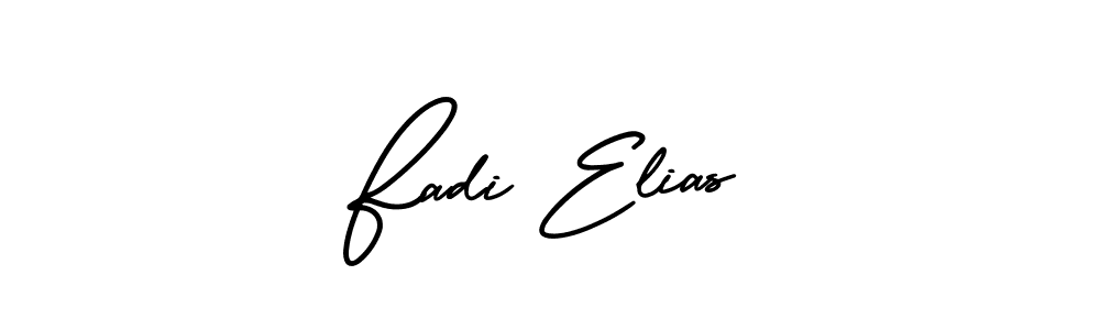 Use a signature maker to create a handwritten signature online. With this signature software, you can design (AmerikaSignatureDemo-Regular) your own signature for name Fadi Elias. Fadi Elias signature style 3 images and pictures png