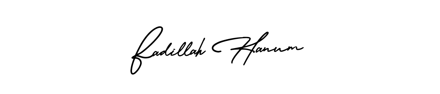 This is the best signature style for the Fadillah Hanum name. Also you like these signature font (AmerikaSignatureDemo-Regular). Mix name signature. Fadillah Hanum signature style 3 images and pictures png