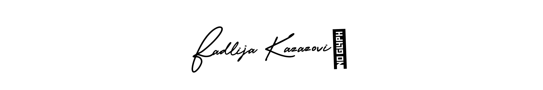 Design your own signature with our free online signature maker. With this signature software, you can create a handwritten (AmerikaSignatureDemo-Regular) signature for name Fadlija Kazazović. Fadlija Kazazović signature style 3 images and pictures png