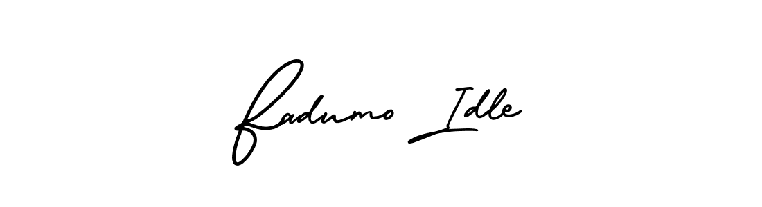 if you are searching for the best signature style for your name Fadumo Idle. so please give up your signature search. here we have designed multiple signature styles  using AmerikaSignatureDemo-Regular. Fadumo Idle signature style 3 images and pictures png