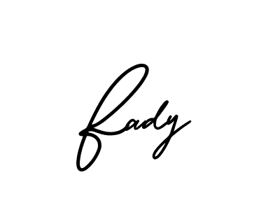 The best way (AmerikaSignatureDemo-Regular) to make a short signature is to pick only two or three words in your name. The name Fady include a total of six letters. For converting this name. Fady signature style 3 images and pictures png