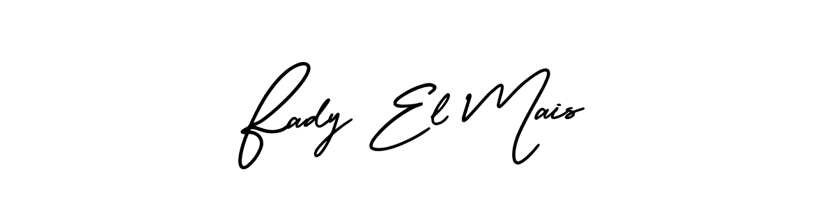 The best way (AmerikaSignatureDemo-Regular) to make a short signature is to pick only two or three words in your name. The name Fady El Mais include a total of six letters. For converting this name. Fady El Mais signature style 3 images and pictures png