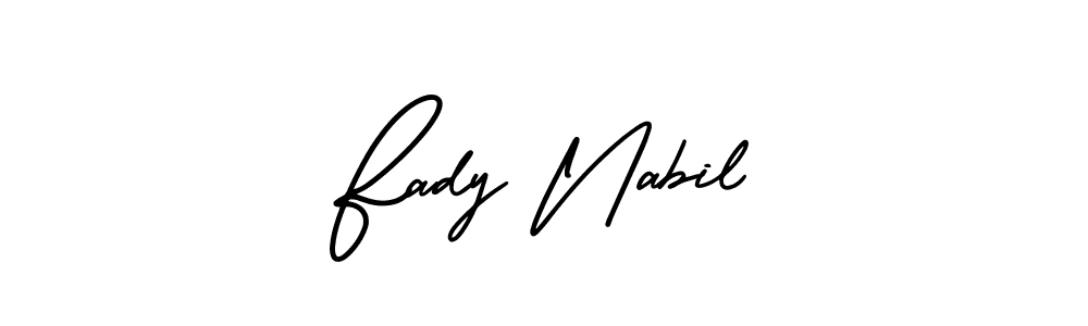 This is the best signature style for the Fady Nabil name. Also you like these signature font (AmerikaSignatureDemo-Regular). Mix name signature. Fady Nabil signature style 3 images and pictures png